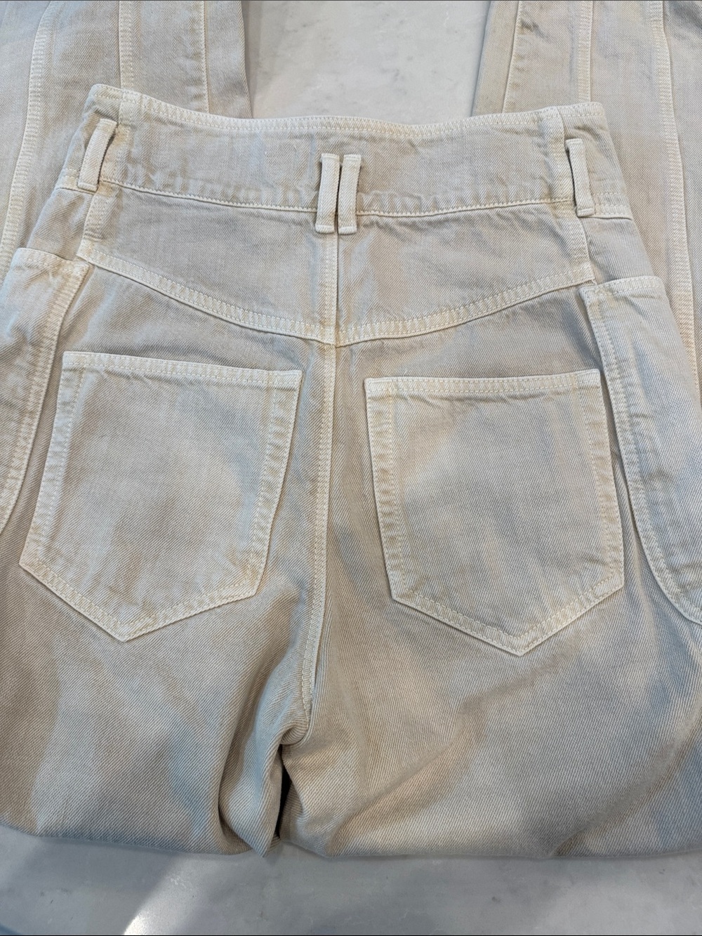 Isabel Marant Etoile Cream High-Waist Utility Pants - Picture 2 of 2